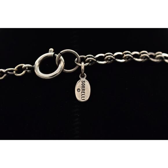 Sorrelli Vintage Pearl Tassel Necklace Tassel Cluster Pendant Silver Chain Bin6B - Picture 7 of 12